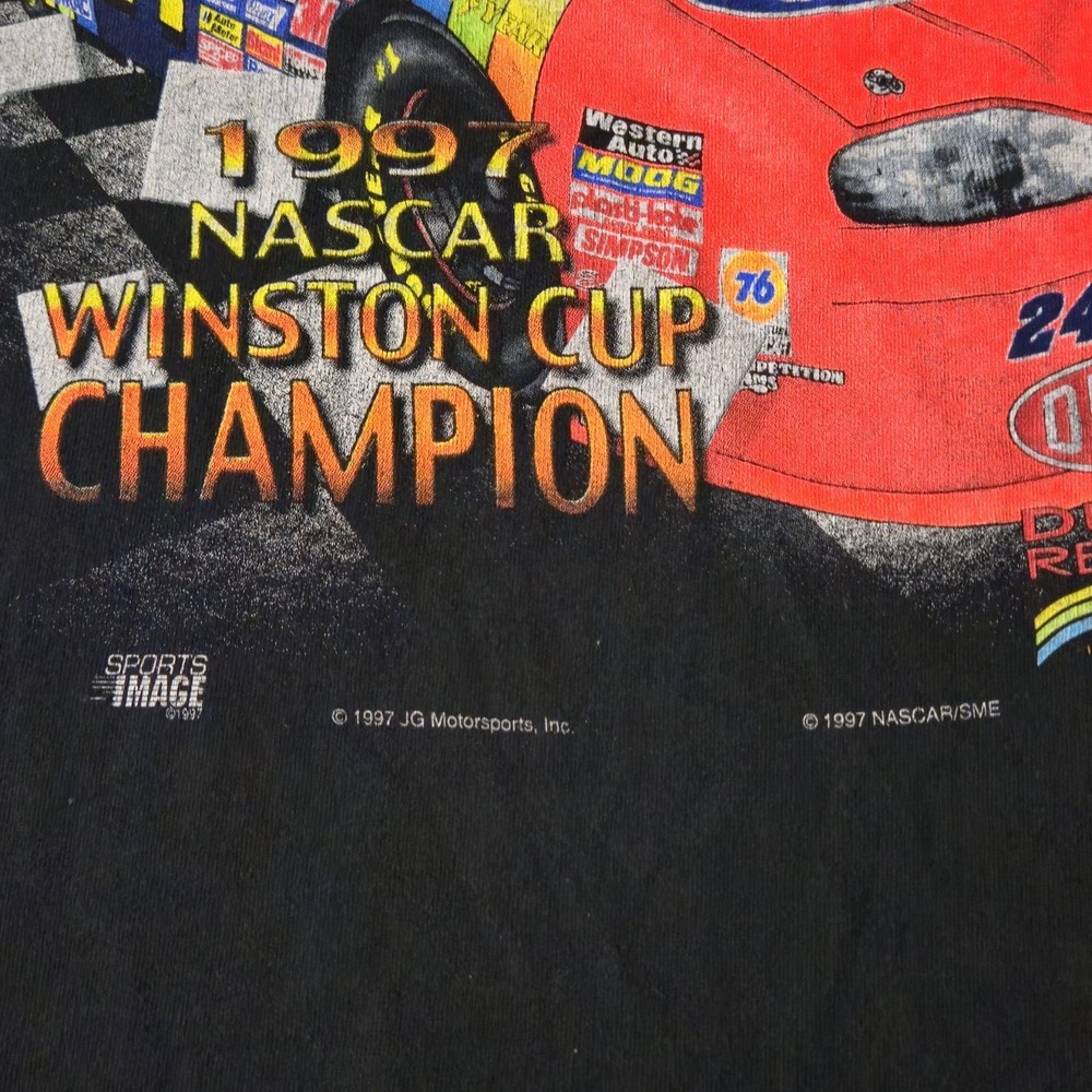 Vintage Nascar Jeff Gordon 1997 Winston Cup Champion T-Shirt Size XL Dupont - Picture 3 of 6